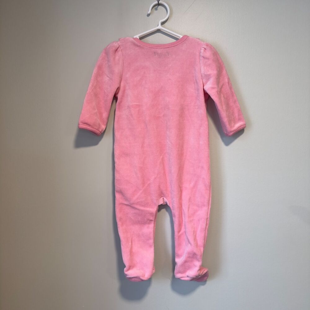 NWT Baby Gap Pink Velour Footed Sleeper - 3-6 M - Picture 2 of 3